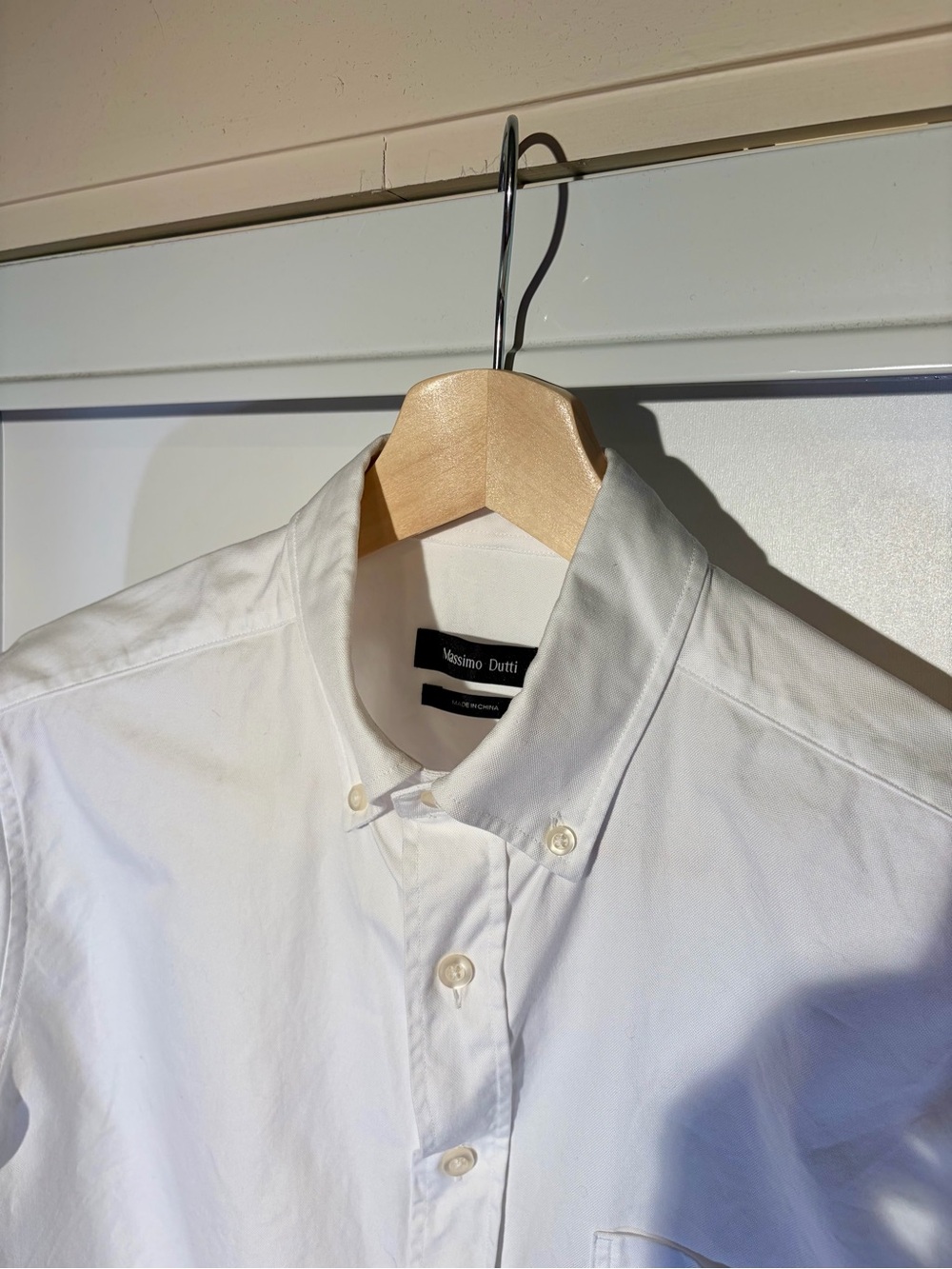 Massimo Dutti Men's White Button-Down Shirt